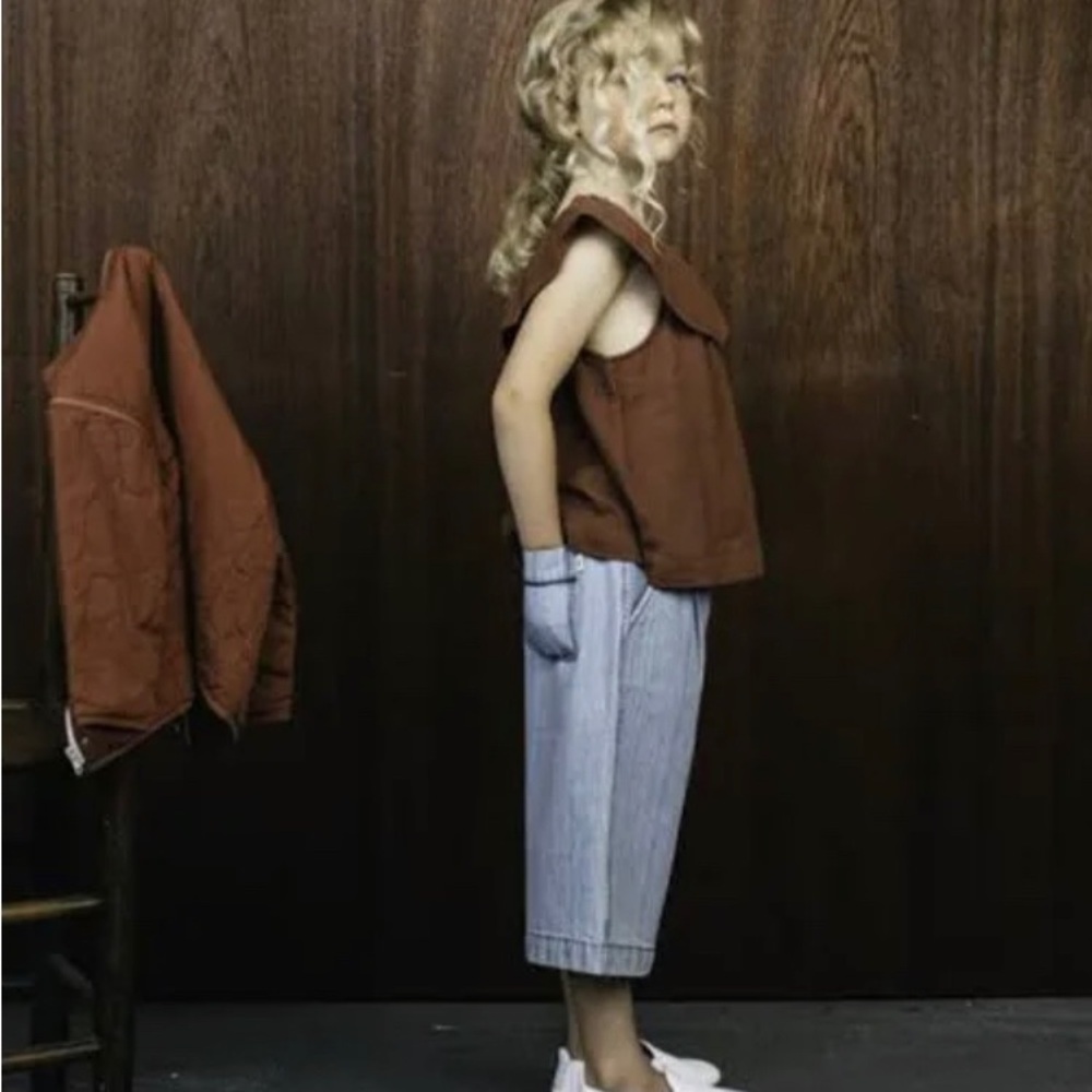 Kids Light Blue Culottes by boutique brand Wynken - Picture 2 of 3